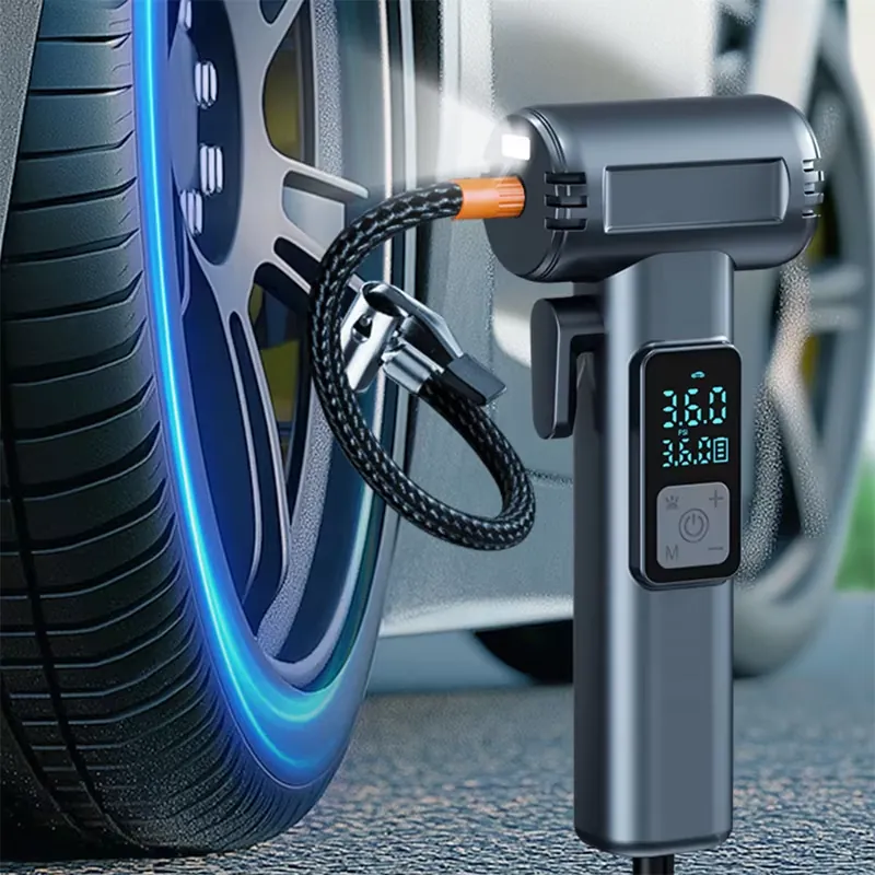 Tire Pressure Monitor - Customizable Cordless Tire Inflator Air Compressor