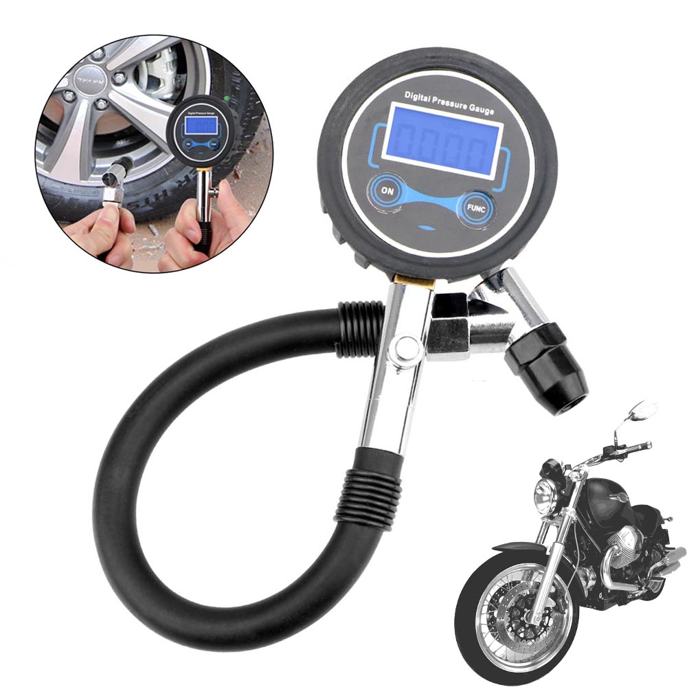 Tire Pressure Monitor - 0-200Psi Tire Pressure Gauge Motorcycle Tyre