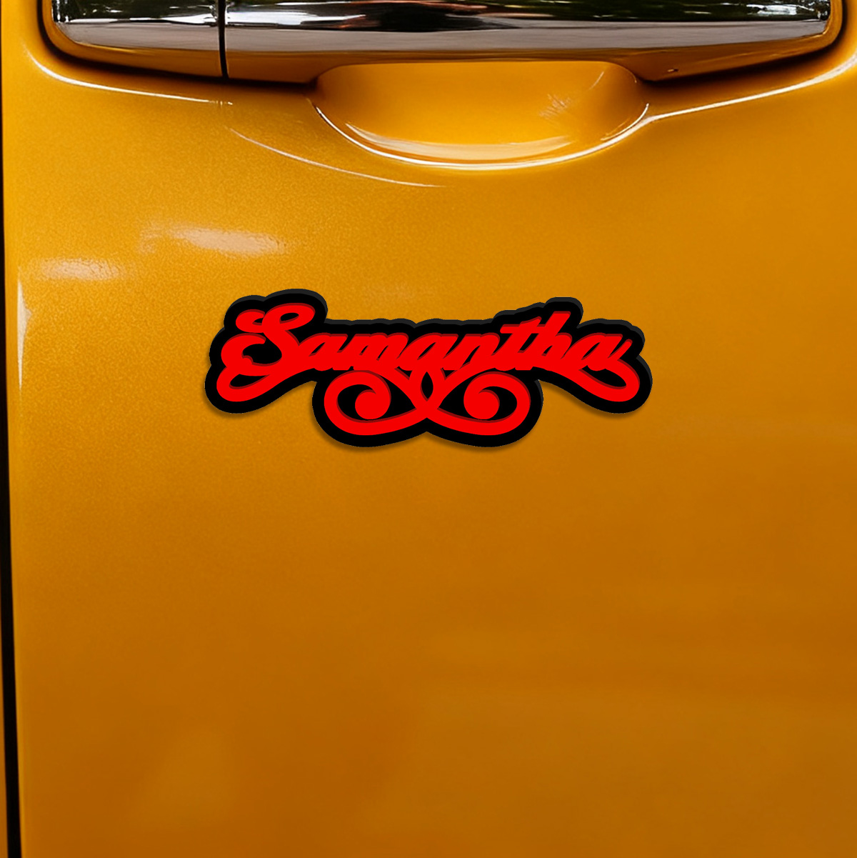 Car Accessories Exterior - Elegant Samantha Swirl Flourish Signature Car