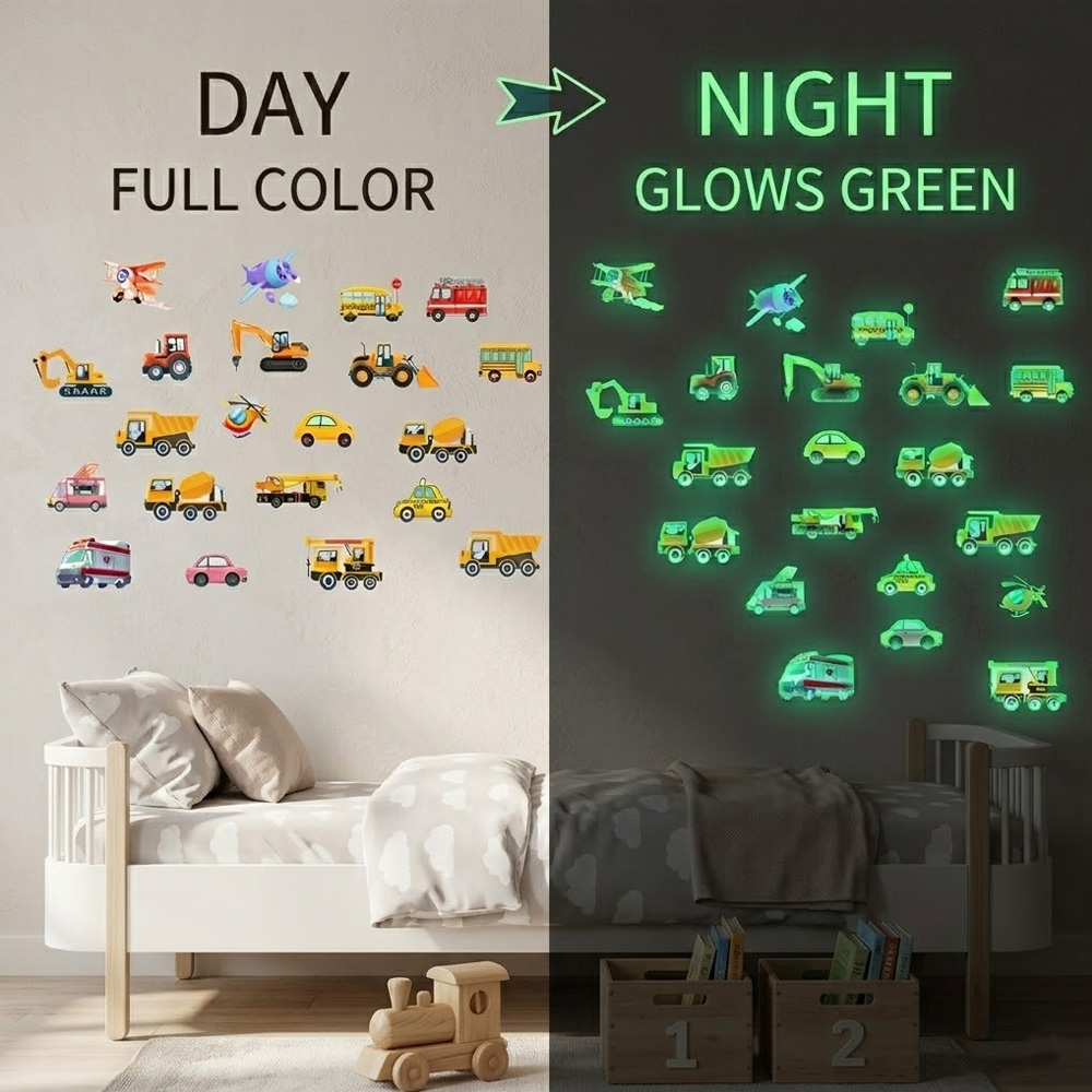 Luminous Car Wall Sticker 21Pc - Car Accessories For Boys review and price