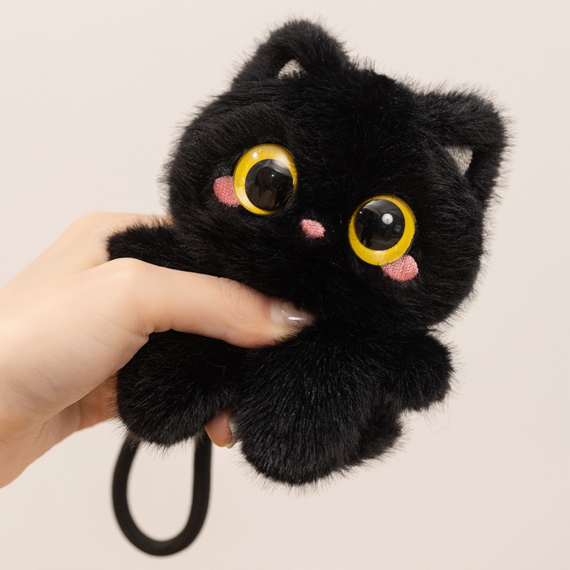 12cm Cute Black Cat Plush Toy  - Car Accessories For Boys review and price