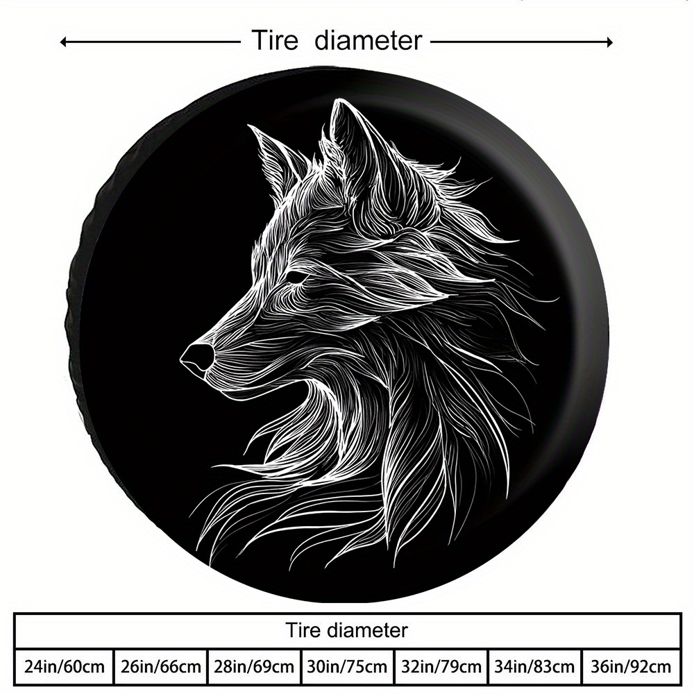 Wolf Head Graphic Tire Cover P - Car Accessories Exterior review and price
